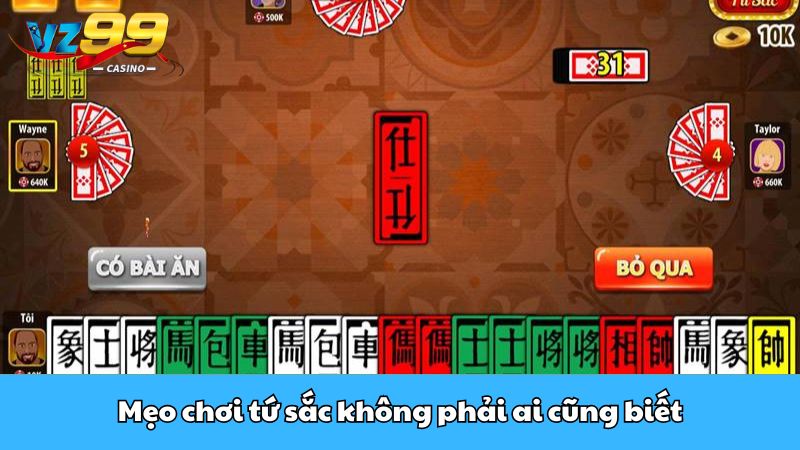 Cách chơi bài tứ sắc tại VZ99 - Hướng dẫn chi tiết dễ hiểu 5 Mẹo chơi tứ sắc không phải ai cũng biết