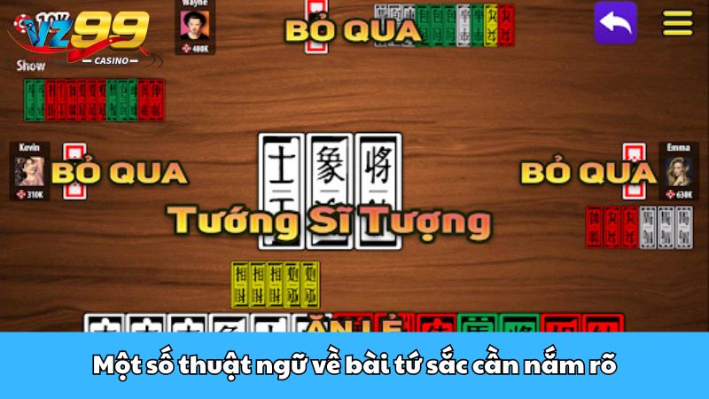 Cách chơi bài tứ sắc tại VZ99 - Hướng dẫn chi tiết dễ hiểu 4 Một số thuật ngữ về bài tứ sắc cần nắm rõ